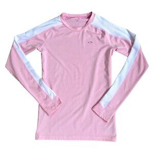 Champion Pink White Mesh Long Sleeves Active Tee Girls Size XL 14/16